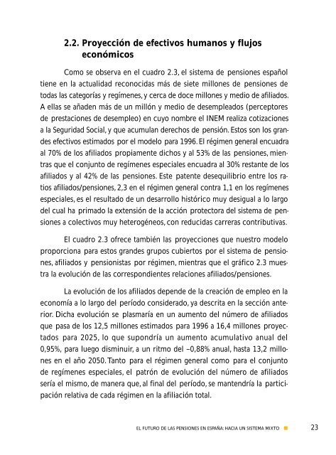 El futuro de las pensiones en España: hacia un sistema mixto - CSIC