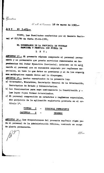 Texto Original - Sitio Oficial de la Provincia de Tucumán