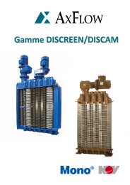 Gamme DISCREEN/DISCAM - AxFlow