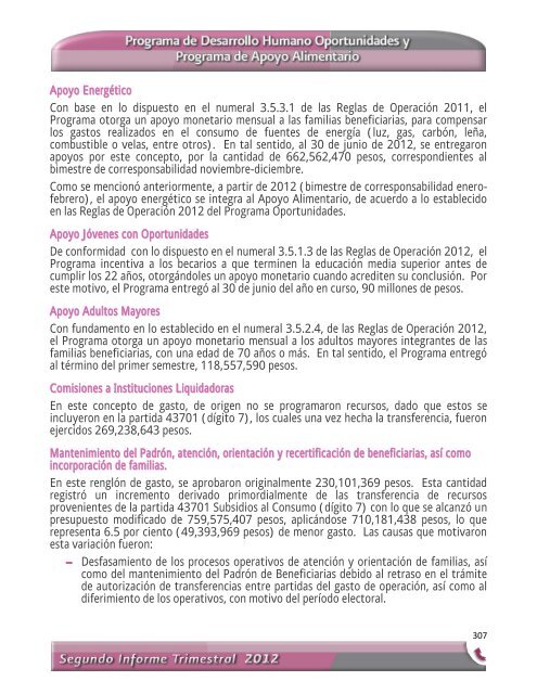 Segundo Informe Trimestral 2012