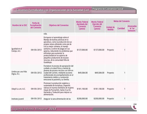 Segundo Informe Trimestral 2012