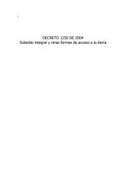 DECRETO 1250 DE 2004 Subsidio integral y otras formas ... - Incoder