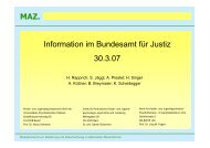 MAZ. Information im Bundesamt für Justiz 30.3.07