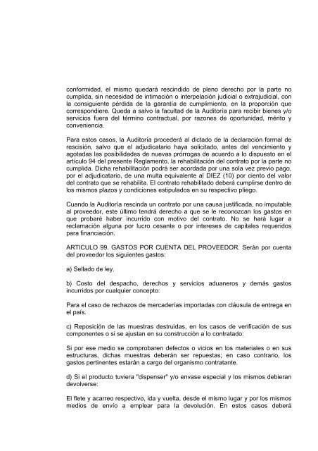 Reglamento de Contrataciones - Auditoría General de la Nación