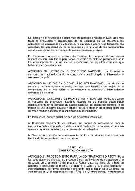 Reglamento de Contrataciones - Auditoría General de la Nación