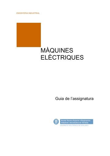 MÀQUINES ELÈCTRIQUES - UPC