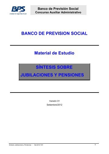 Material Concurso PASIVOS Set. 12 V01 - Banco de Previsión Social