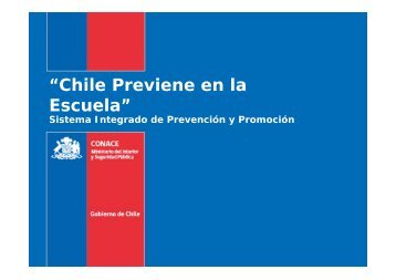 “Chile Previene en la Escuela” - Senda