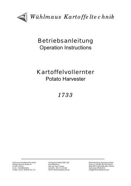 Bedienungshandbuch 1733