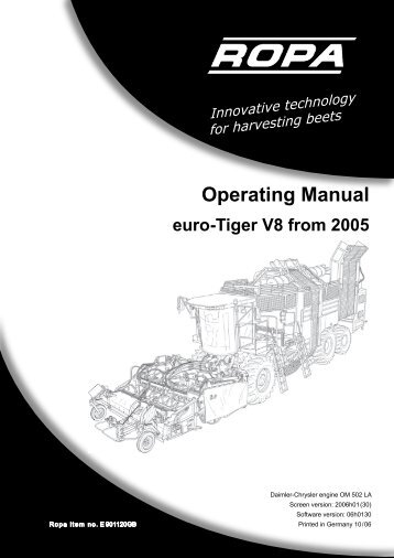 Operating Manual - ROPA Fahrzeug