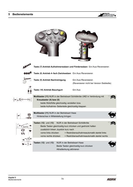Bedienungsanleitung euro-Maus 4 Version 2012 ... - ROPA Fahrzeug
