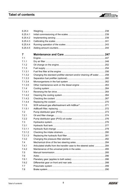 Original Operating Manual - ROPA Fahrzeug