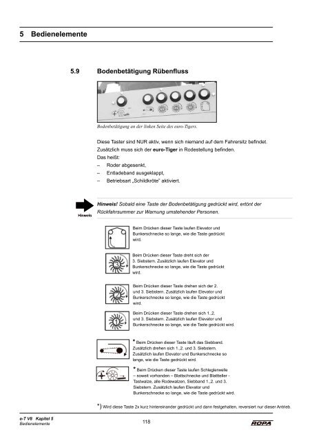 Bedienungsanleitung euro-Tiger V8 - Ausgabe 3 ... - ROPA Fahrzeug