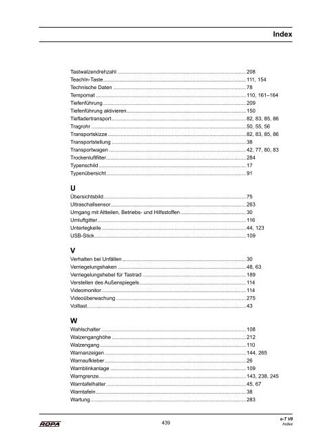 Bedienungsanleitung euro-Tiger V8 - Ausgabe 3 ... - ROPA Fahrzeug