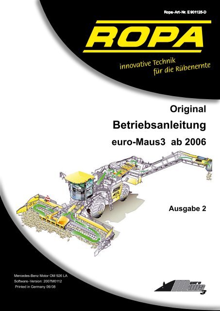 Bedienungsanleitung euro-Maus 3 - Ausgabe 2 ... - ROPA Fahrzeug