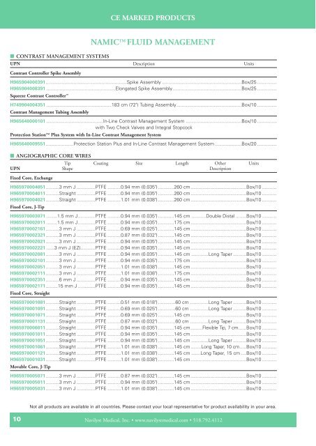 namictm fluid management - Navilyst Medical