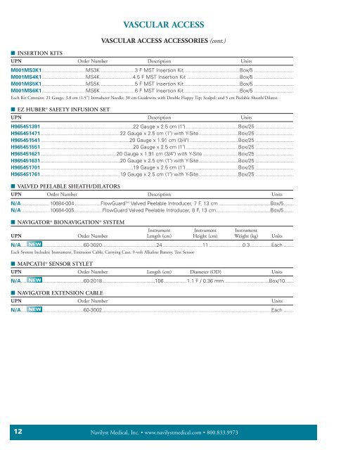 namic® fluid management - Navilyst Medical