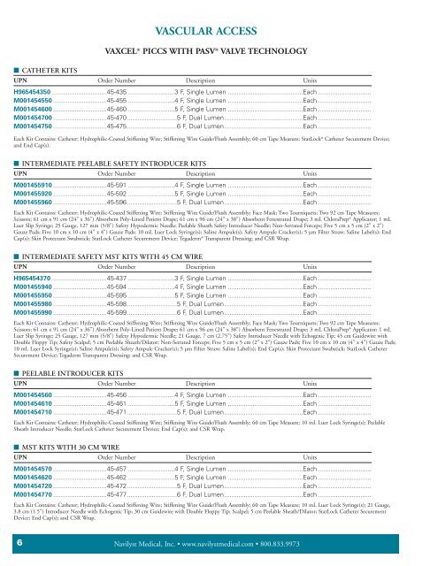 namic® fluid management - Navilyst Medical