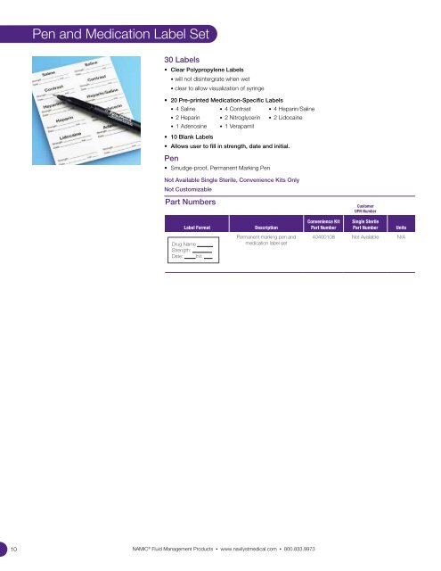 Fluid Management Catalog - Navilyst Medical