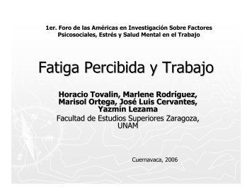 Fatiga Percibida y Trabajo - UAEM