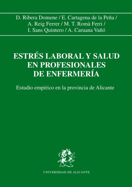 Estrés laboral y salud en profesionales de enfermería - RUA ...