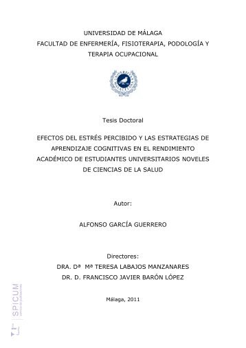 Efectos del estrés percibido y las estrategias de aprendizaje ...