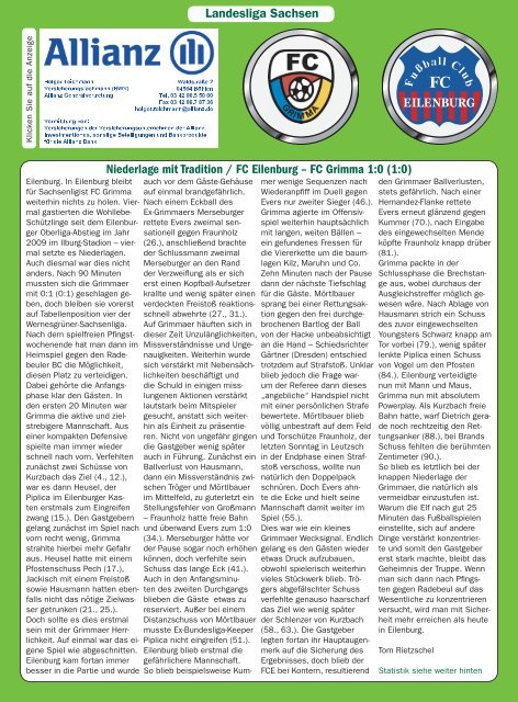 Leipziger Sportwoche - Regionale Fußball Zeitung - Ausgabe 07 vom 13.05.2013