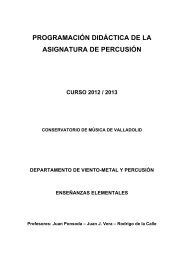 percusión - Conservatorio de Música VALLADOLID