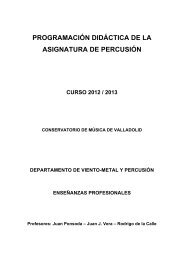 percusión - Conservatorio de Música VALLADOLID