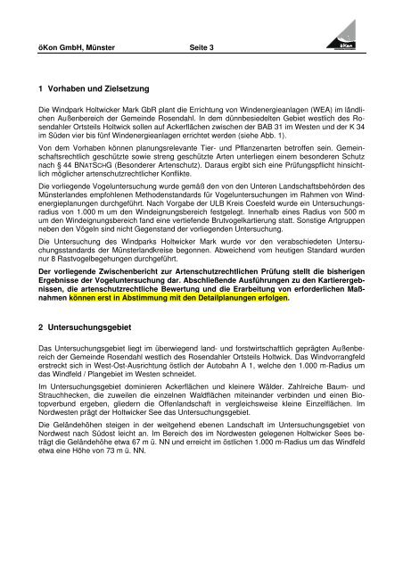 Windpark „Holtwicker Mark“ - in der Gemeinde Rosendahl