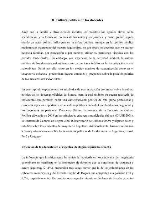 caracterización de docentes del sector público de bogotá - 2009