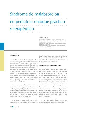 Síndrome de malabsorción en pediatría: enfoque práctico y ...