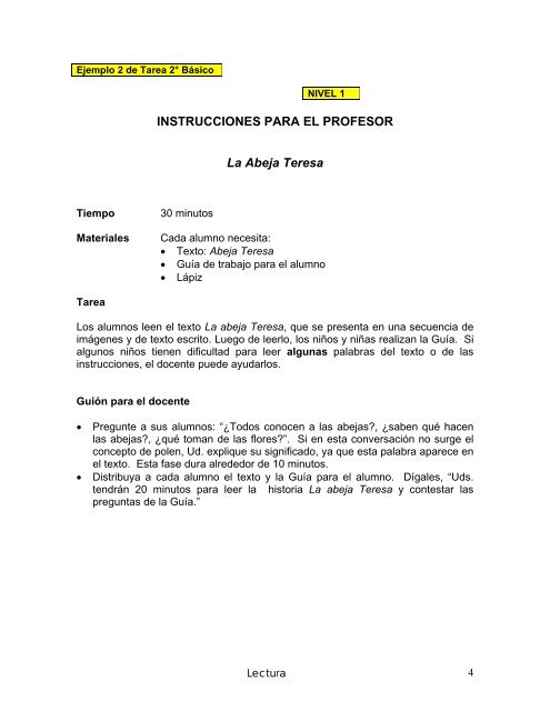 Tarea para el estudiante - Bienvenidos a Francisco Ochoa