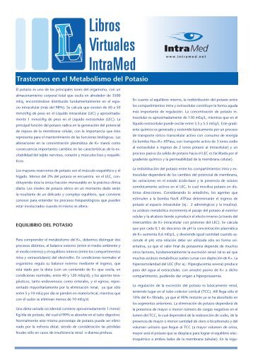 Trastornos en el Metabolismo del Potasio - IntraMed