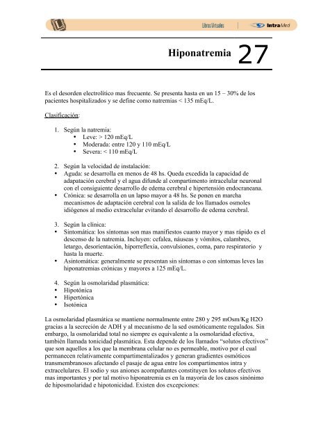 Hiponatremia 27 - IntraMed