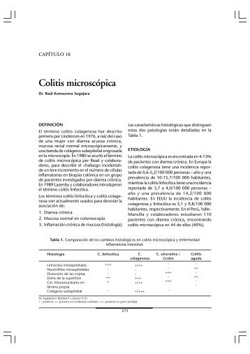 Colitis microscópica - Colegio Médico del Perú