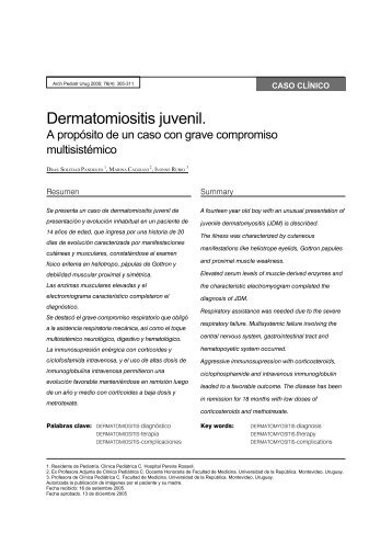 Dermatomiositis juvenil.