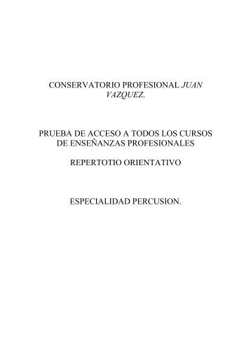 Percusión (E.Profesionales) - Conservatorio Profesional de Música ...
