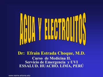 AGUA Y ELECTROLITOS TRASTORNOS