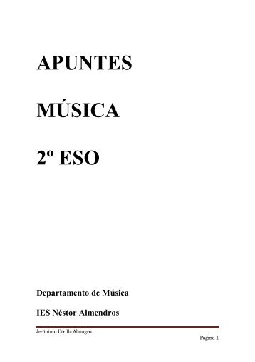 APUNTES MÚSICA 2º ESO - IES Néstor Almendros