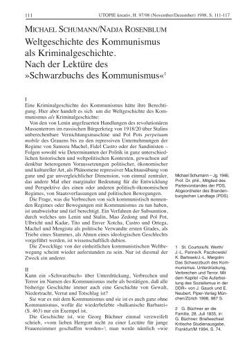 Weltgeschichte des Kommunismus als Kriminalgeschichte. Nach ...