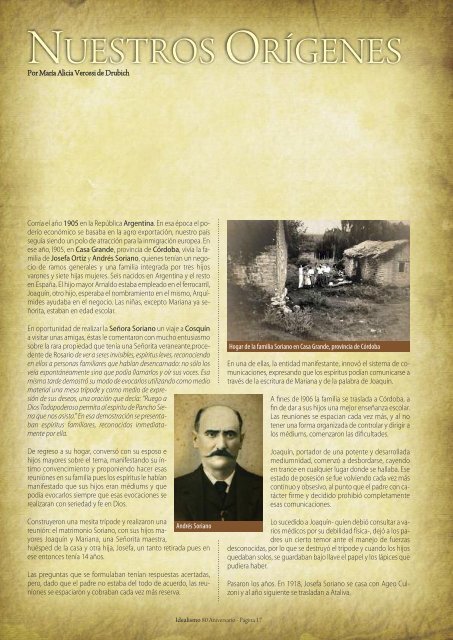 Revista Idealismo 80 Aniversario - Sociedad Espiritismo Verdadero