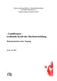 Landfrauen - treibende Kraft der Dorfentwicklung - Rosa-Luxemburg ...