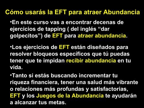 de EFT para atraer abundancia. - Rafael Cabo