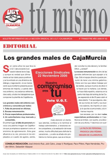 Tú mismo Nº 43 - Sección sindical de UGT en CajaMurcia