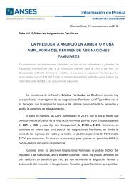 la presidenta anunció un aumento y una ampliación del ... - Anses