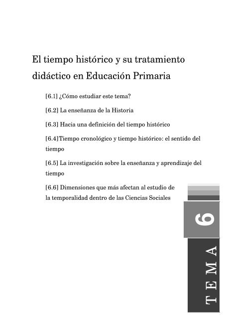 El tiempo histórico y su tratamiento didáctico en Educación Primaria