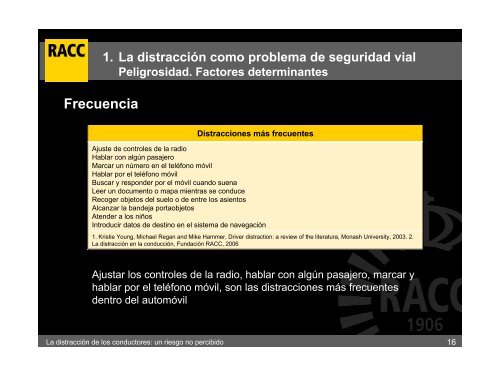 La distracción de los conductores: un riesgo no percibido