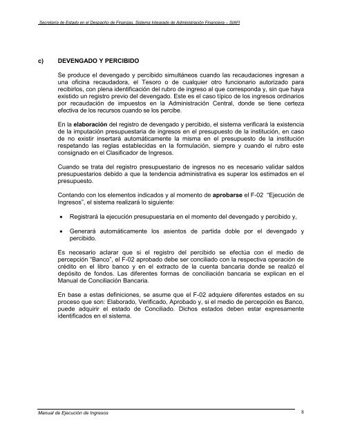 MINISTERIO DE HACIENDA - Secretaría de Finanzas