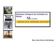 Sistema Integral de Calidad en Salud - Secretaría de Salud de México